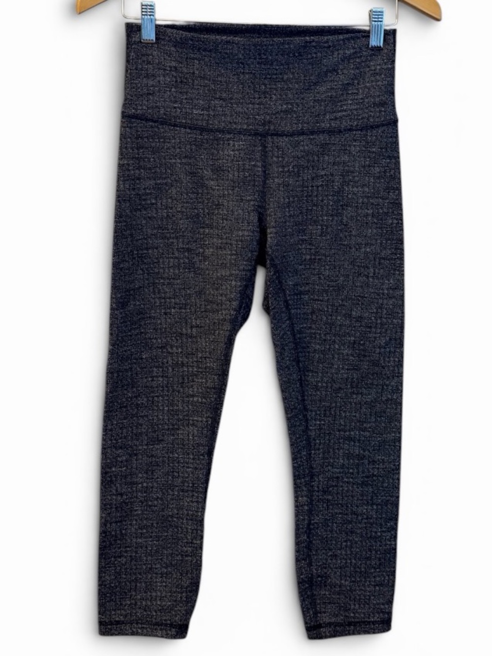 lululemon Wunder Under Crop Charcoal Heather High-Rise Leggings Size 8
